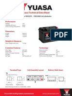 Yuasa Technical Data Sheet: Performance