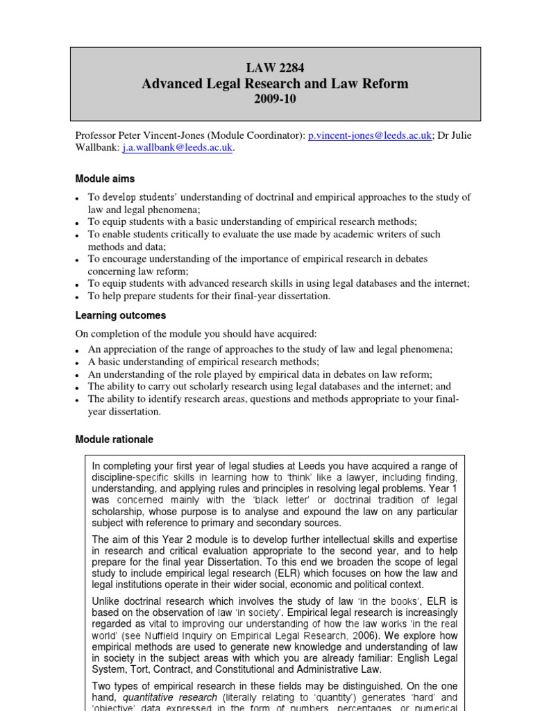 Dissertation research methods law