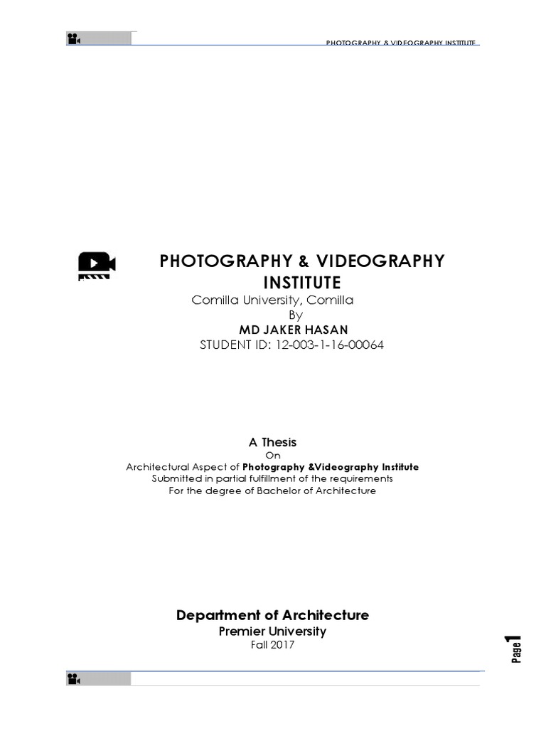 PHOTOGRAPHY Final Report | PDF | Data | Camera
