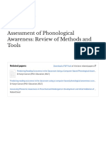 Pholological Awareness Asessment Types