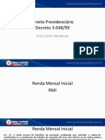 Direito Previdenciário Decreto 3.048/99: Prof. Carlos Mendonça