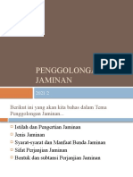 Penggolongan Jaminan