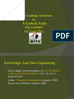 Data Leakage Detection by R.Kartheek Reddy 09C31D5807 (M.Tech CSE)