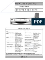 Manual de serviço Videocassete VCX691/VCX692