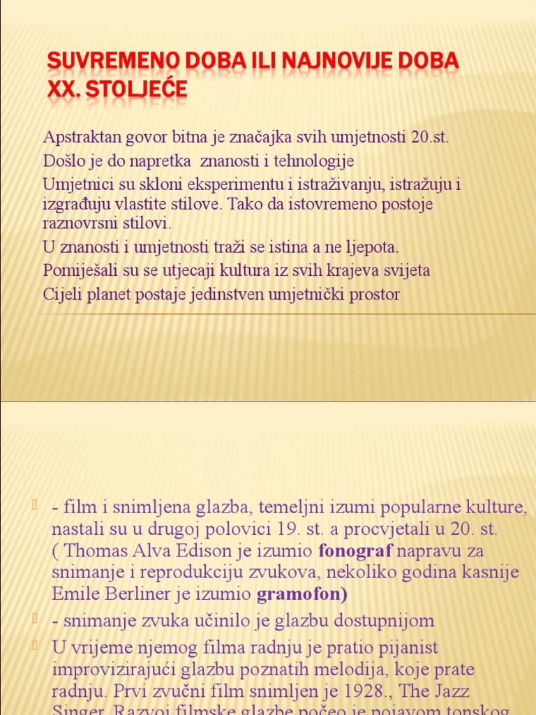 Suvremeno Doba Ili Najnovije Doba | PDF
