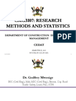 Research Methods and Statistics Lecture Notes 2020 REVISION