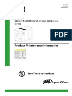 Product Maintenance Information: Contact-Cooled Rotary Screw Air Compressor