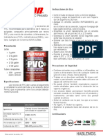 Instrucciones de Uso Pegamento PVC