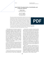 Tyler, T. R., & Blader, S. L. (2003) - The Group Engagement Model Procedural Justice, Social Identity, and Cooperative Behavior. Personality and Social Psychology Review