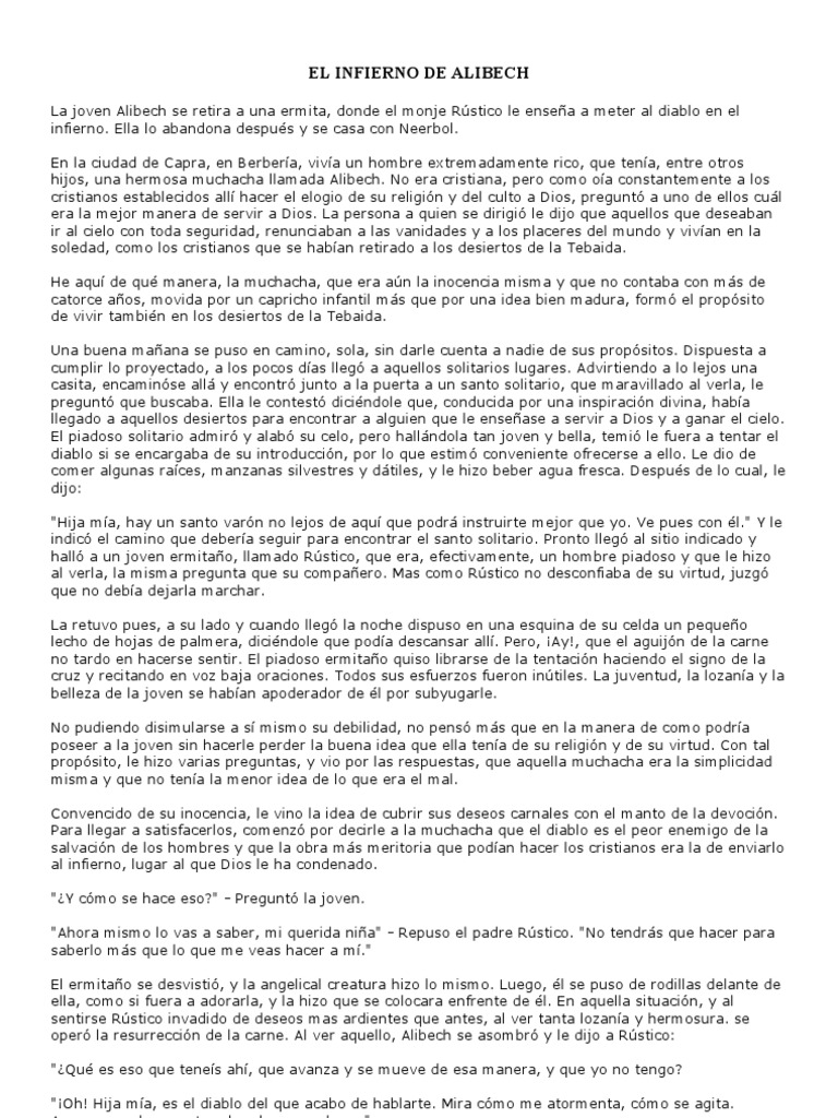 El Infierno de Alibech | PDF | Diablo | Infierno