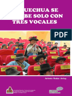 El Quechua Se Escribe Solo Con Tres Vocales