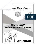 2020 2021 Civil Law Handout No. 6 Obligations and Contracts 1