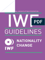 IWF Guidelines Nationality Change 2021
