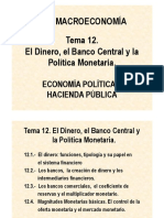 Tema No. 11 Dinero, Banco Central, Economia 2022 (D)