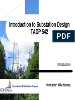Introduction To Substation Design TADP 542: Instructor: Mike Nissley