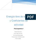 Energía Libre de Exceso y Coeficientes de Actividad, Alma Itzel Sosa Flores, 20131264