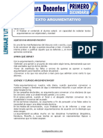 El Texto Argumentativo para Primero de Secundaria