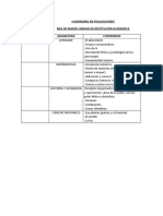 Calendario de Evaluaciones Marzo