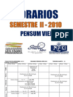 Horarios II-2010 Pensum Viejo FAGRO UCV