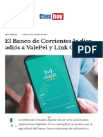 El Banco de Corrientes Le Dice Adiós a ValePei y Link Celular - Info General _ Corrientes Hoy