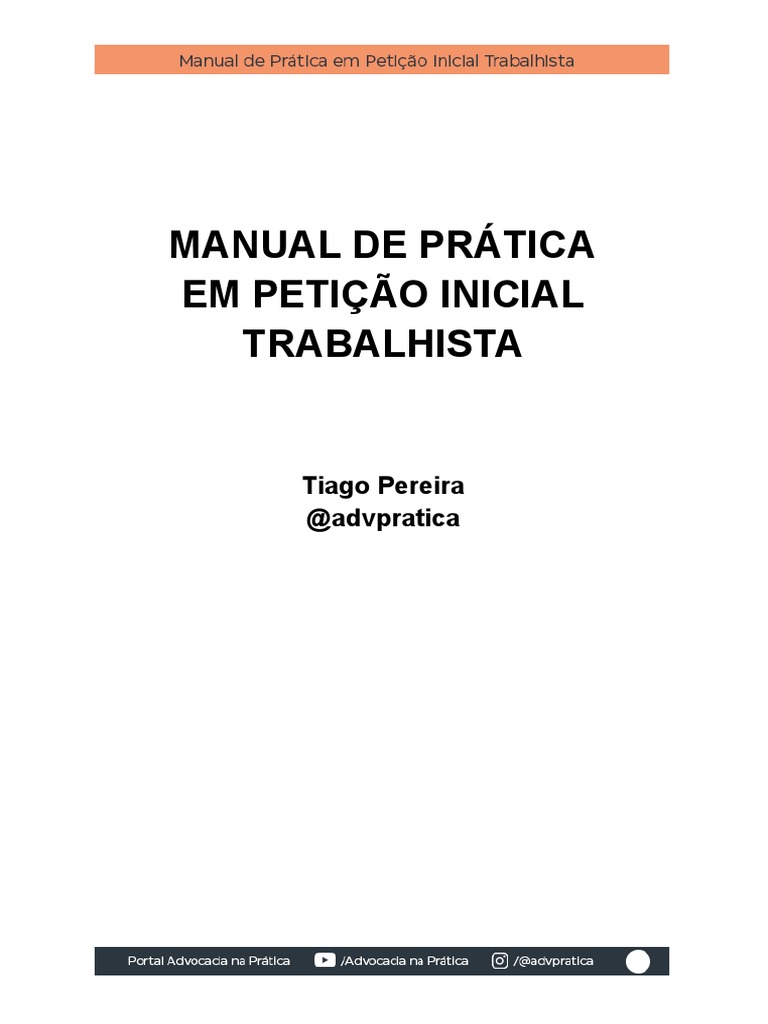 Petição Inicial Trabalhista – Modelo de petição inicial trabalhista ...