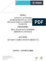 Acciones Civiles, Penales y Administrativas Patente - Alvaro Camilo Ponce Grijalva