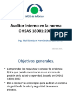 Auditor Interno en Norma OHSAS 18001