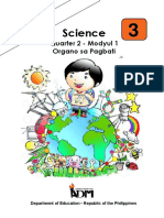 Science: Quarter 2 - Modyul 1 Organo Sa Pagbati