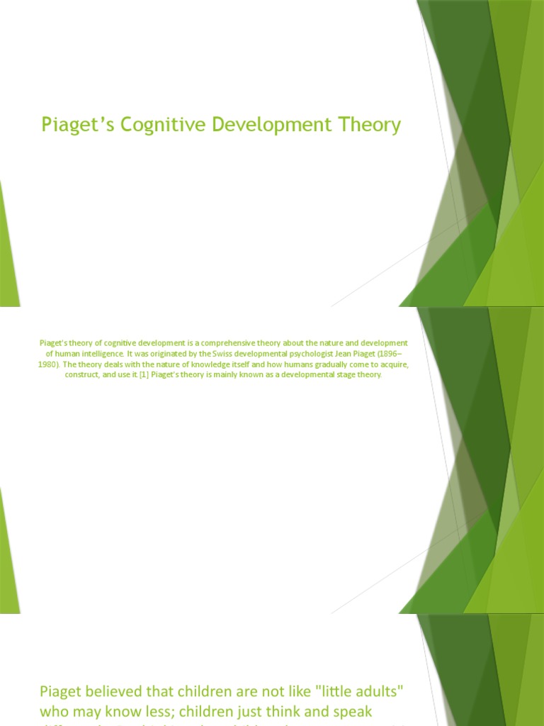 Piaget's Stages of Cognitive Development | PDF | Cognitive Development ...
