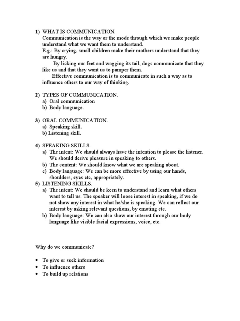 Effective Communication Skills Guide | PDF | Nonverbal Communication ...