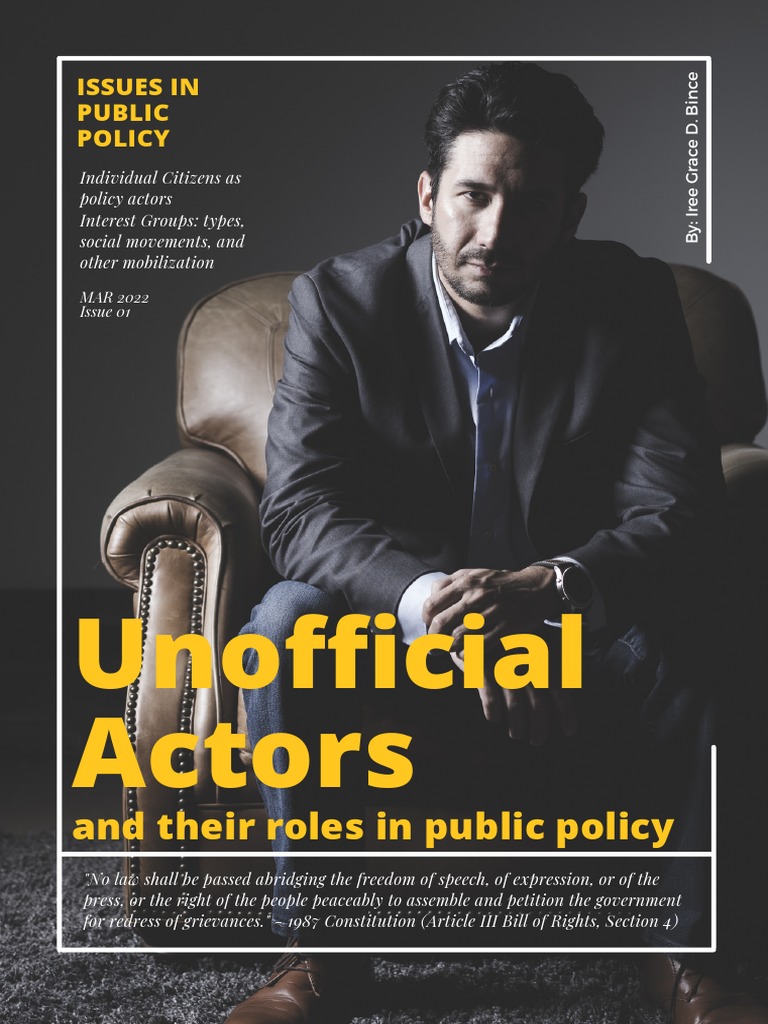 Unofficial Actors in Public Policy | PDF | Rights | Advocacy Group