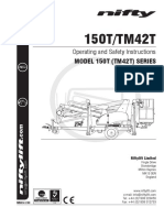 Operating Instructions for Niftylift 150T/TM42T Trailer Mounted Boom Lifts
