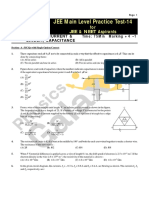 #MOCK JEE Main Practice Test-14 - Current & Capacitance