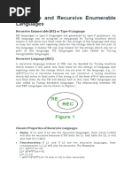 Recursive and Recursively Enumerable Languages