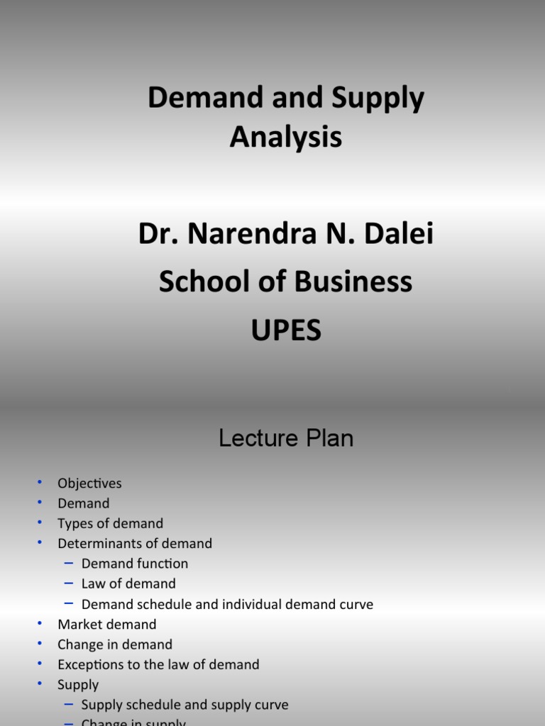 Demand and Supply Analysis Overview | PDF | Supply And Demand | Demand