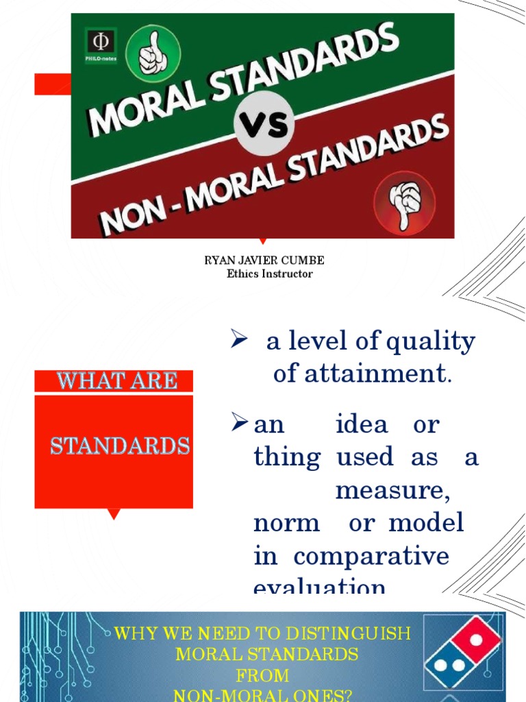 Lesson1 Moral and NonMoral Standards PDF Morality Value (Ethics)