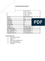 Thesis Format For Industrial Projects B.Tech.