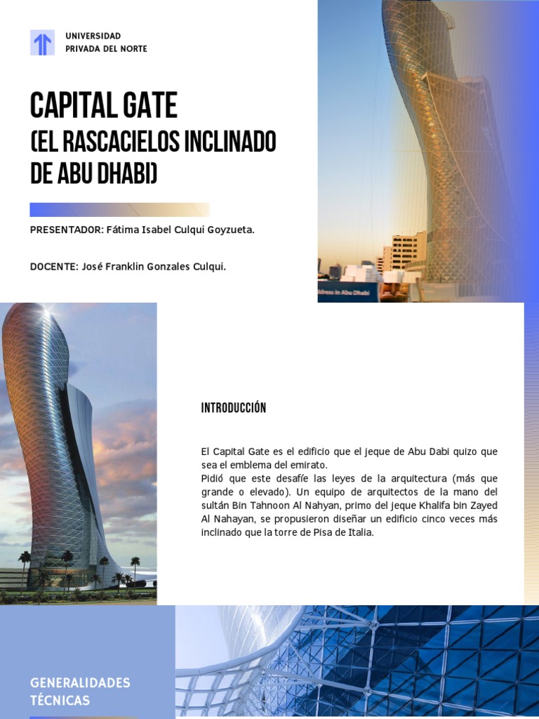 Capital Gate - Sist. Const. | PDF | Naturaleza | Sectores Economicos