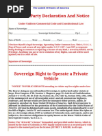 Printable Right To Travel Form | PDF | Federal Government Of The United States | Fourth ...