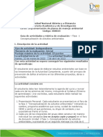 Guía de actividades y Rúbrica de evaluación - Unidad 1 - Fase 1 - Conceptualización de estudios ambientales