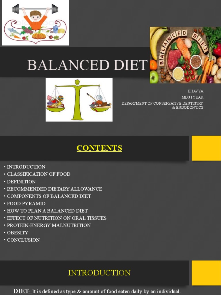 Balanced Diet Short Note Ppt