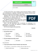 O texto fala da primavera e das cores dos campos