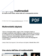 Linguaggi Multimediali 02: Opera D'arte Totale, Sintesi Delle Arti e Avanguardie Storiche