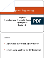 Hydropower Engineering: Hydrology and Hydraulic Design Concept of Hydropower