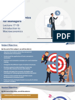Business Economics For Managers: Lecture: 17-19 Introduction To Macroeconomics