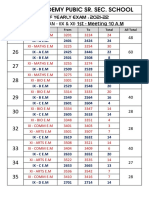 Ix & Xi Sitting Plan Half Yearly