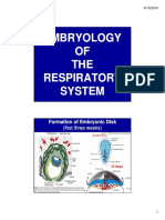 Embryology Embryology OF OF OF OF THE THE Respiratory Respiratory Respiratory Respiratory System System