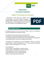 Módulo I - Matematica - Formacion Específica