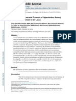 HHS Public Access: Perceived Job Stress and Presence of Hypertension Among Administrative Officers in Sri Lanka