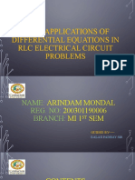 Some Applications of Differential Equations in RLC Electrical Circuit Problems